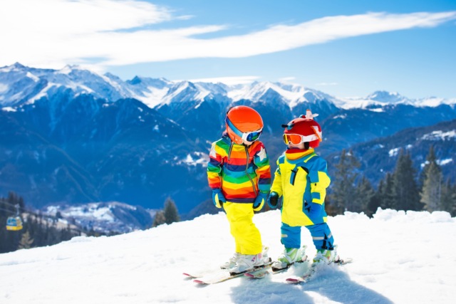 Children Skiing
